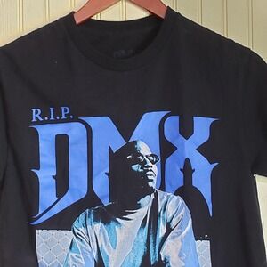 DMX Shirt Mens Small Black RIP Memorial Photo Graphic Hip Hop Rap Tee Tagless